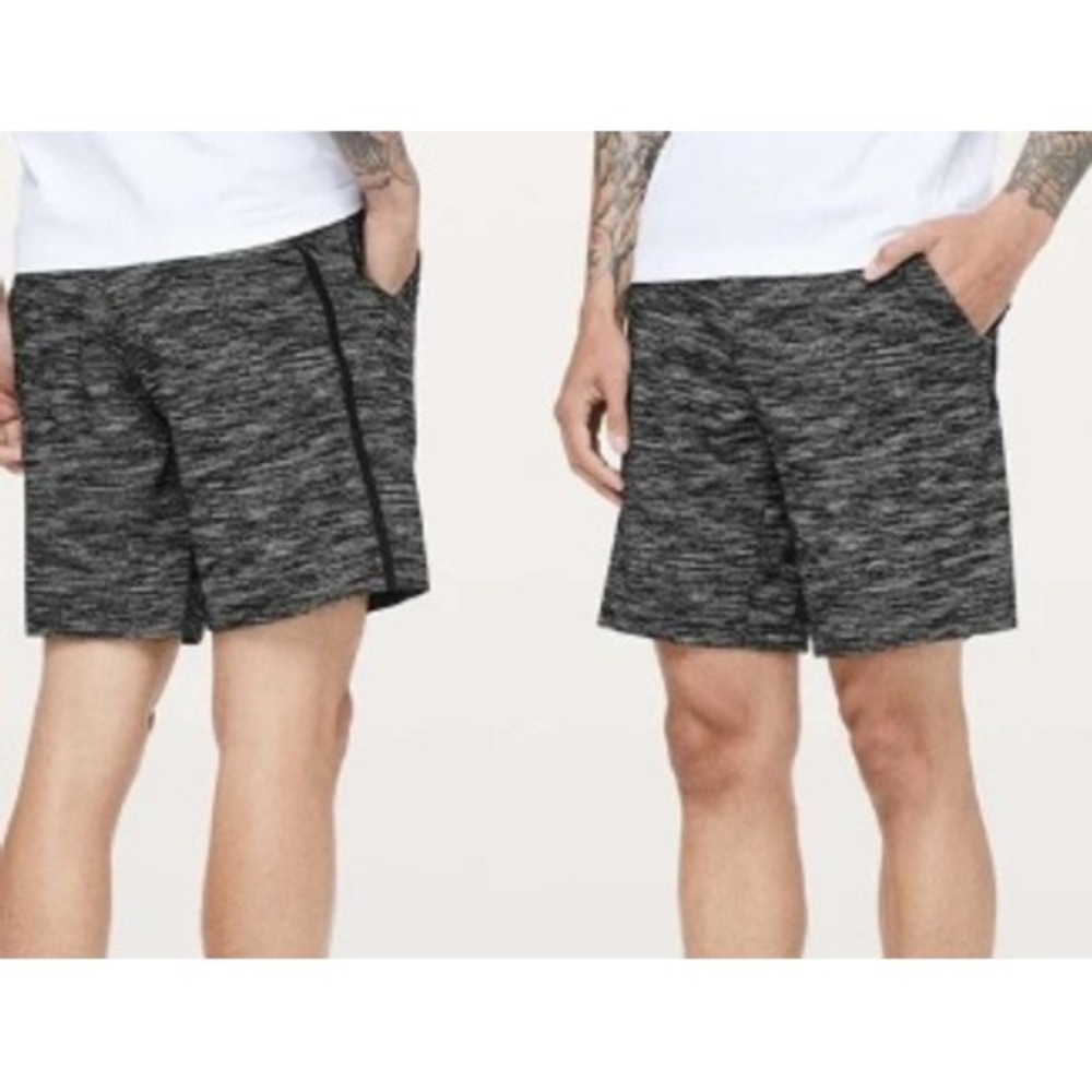 Lululemon Pace Breaker Short *Liner 9" In All Court Texture White Black SZ Large